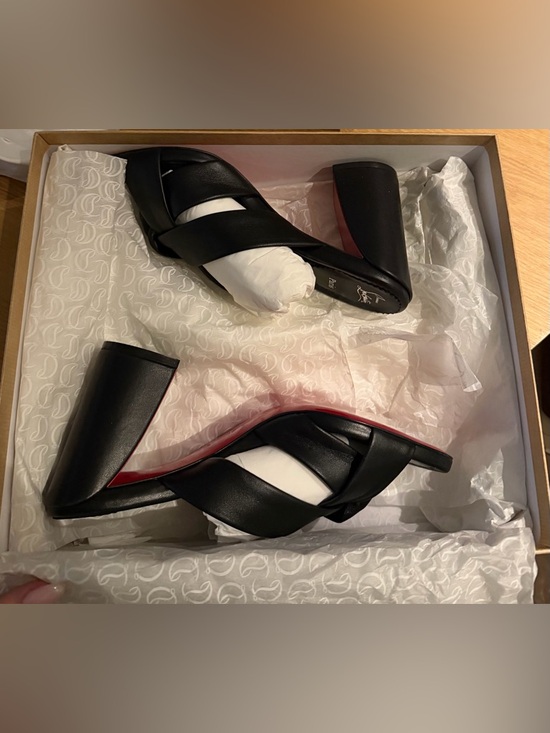 Christian Louboutin Shoes - Christian Louboutin Disco Club Block Heel Mules size 39 (US 9) - never worn!